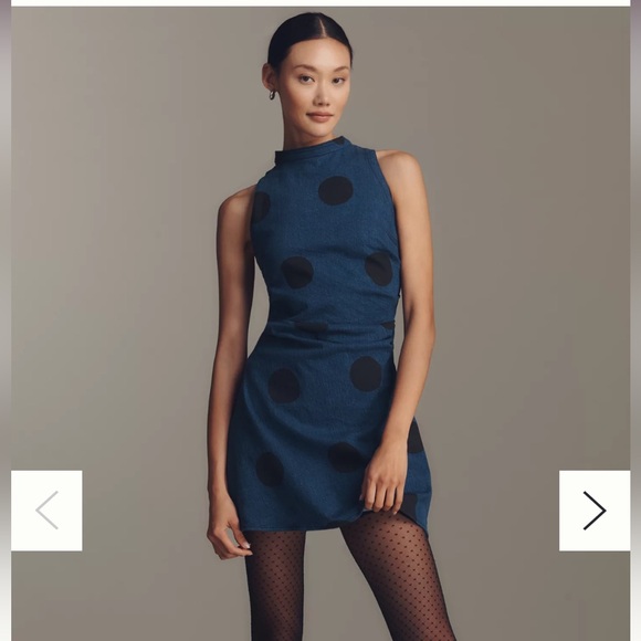 Anthropologie Dresses & Skirts - PILCRO RUCHED SLEEVELESS MINI DRESS XS